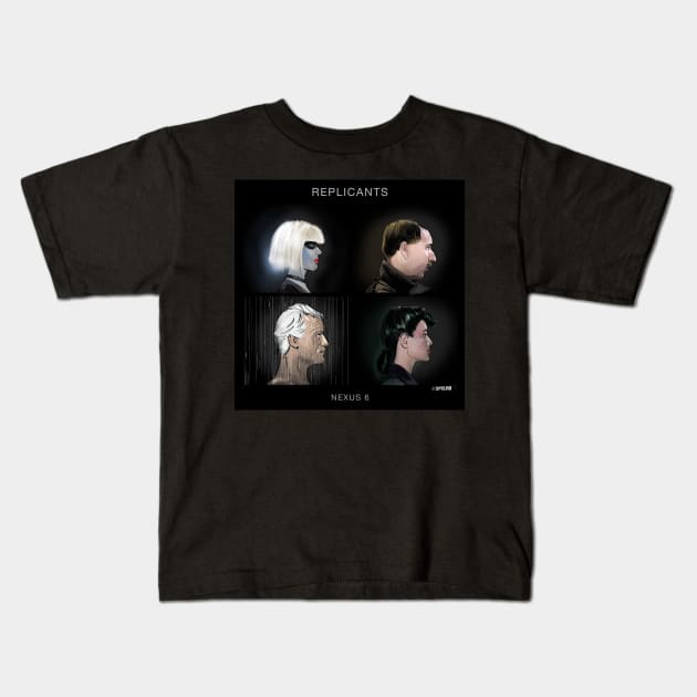 Replicants Dark Mode Kids T-Shirt by spacelord